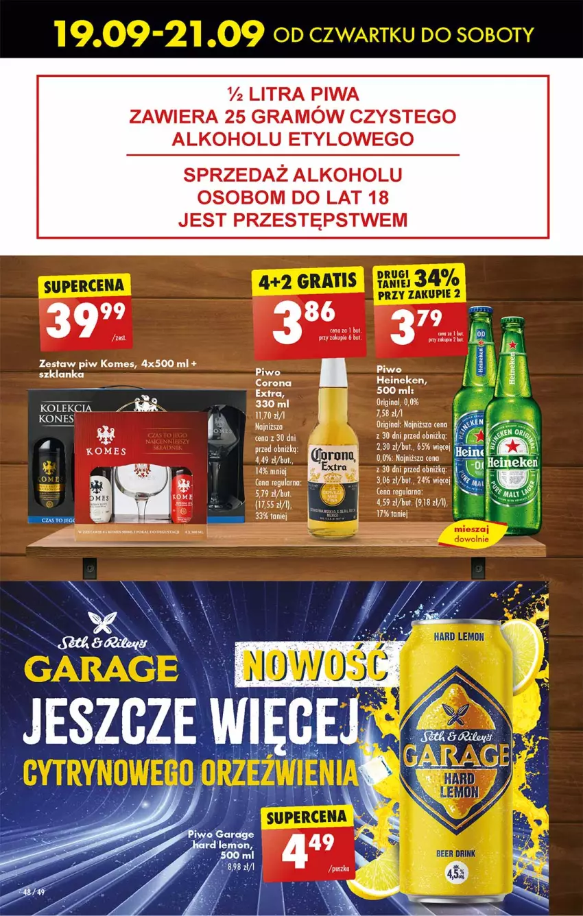 Gazetka promocyjna Biedronka - Od czwartku - ważna 19.09 do 25.09.2024 - strona 48 - produkty: Gin, Gra, Heineken, Kotek, Piwa, Piwo, Szklanka