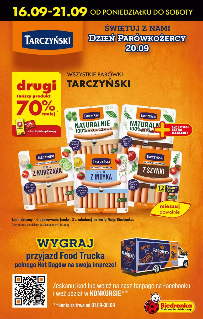 Gazetka promocyjna Biedronka - Od czwartku - ważna 19.09 do 25.09.2024 - strona 7 - produkty: Dron, Fa, Food truck, Gra, Hot dog, Parówki, Tarczyński