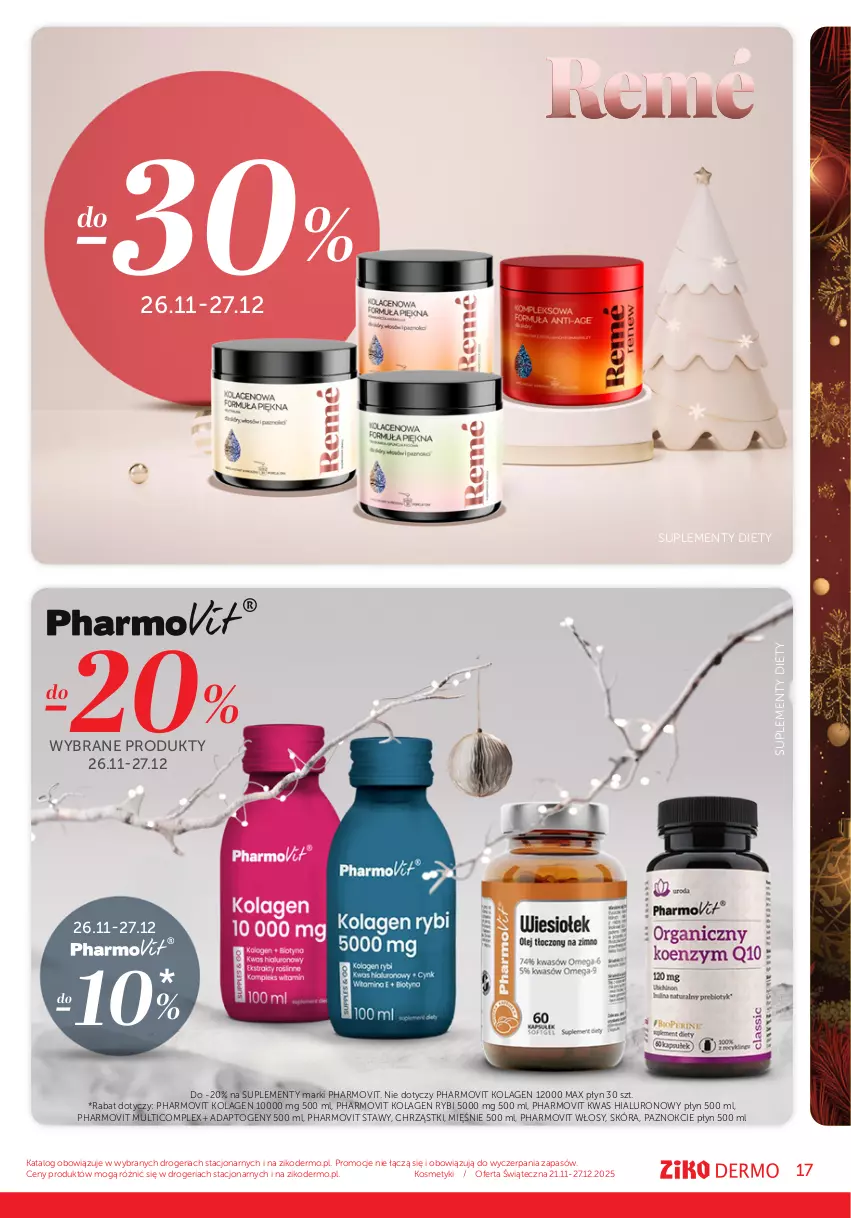 Gazetka promocyjna Ziko - Gazetka Ziko Dermo - ważna 21.11 do 27.12.2025 - strona 17 - produkty: Kolagen, Pharmovit
