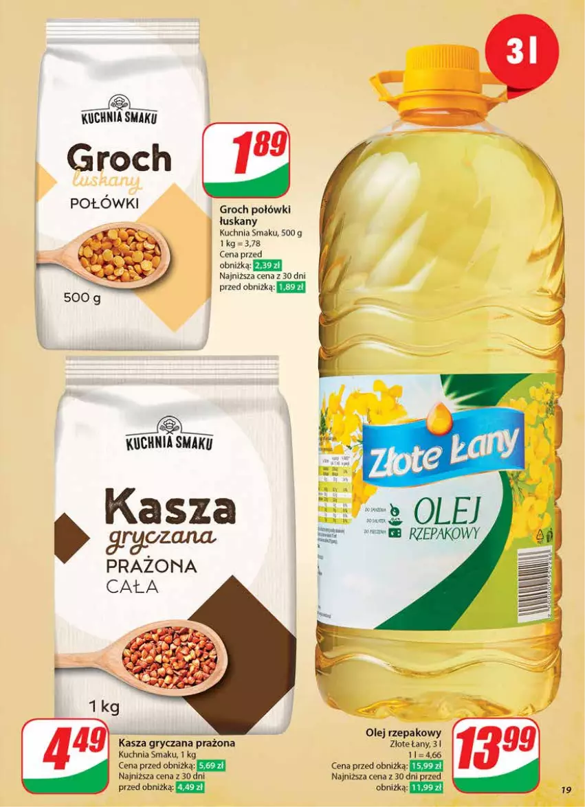 Gazetka promocyjna Dino - Gazetka 44 / 2024 - ważna 30.10 do 05.11.2024 - strona 19 - produkty: Groch, Gry, Kasza, Kasza gryczana, Kuchnia, Olej, Olej rzepakowy