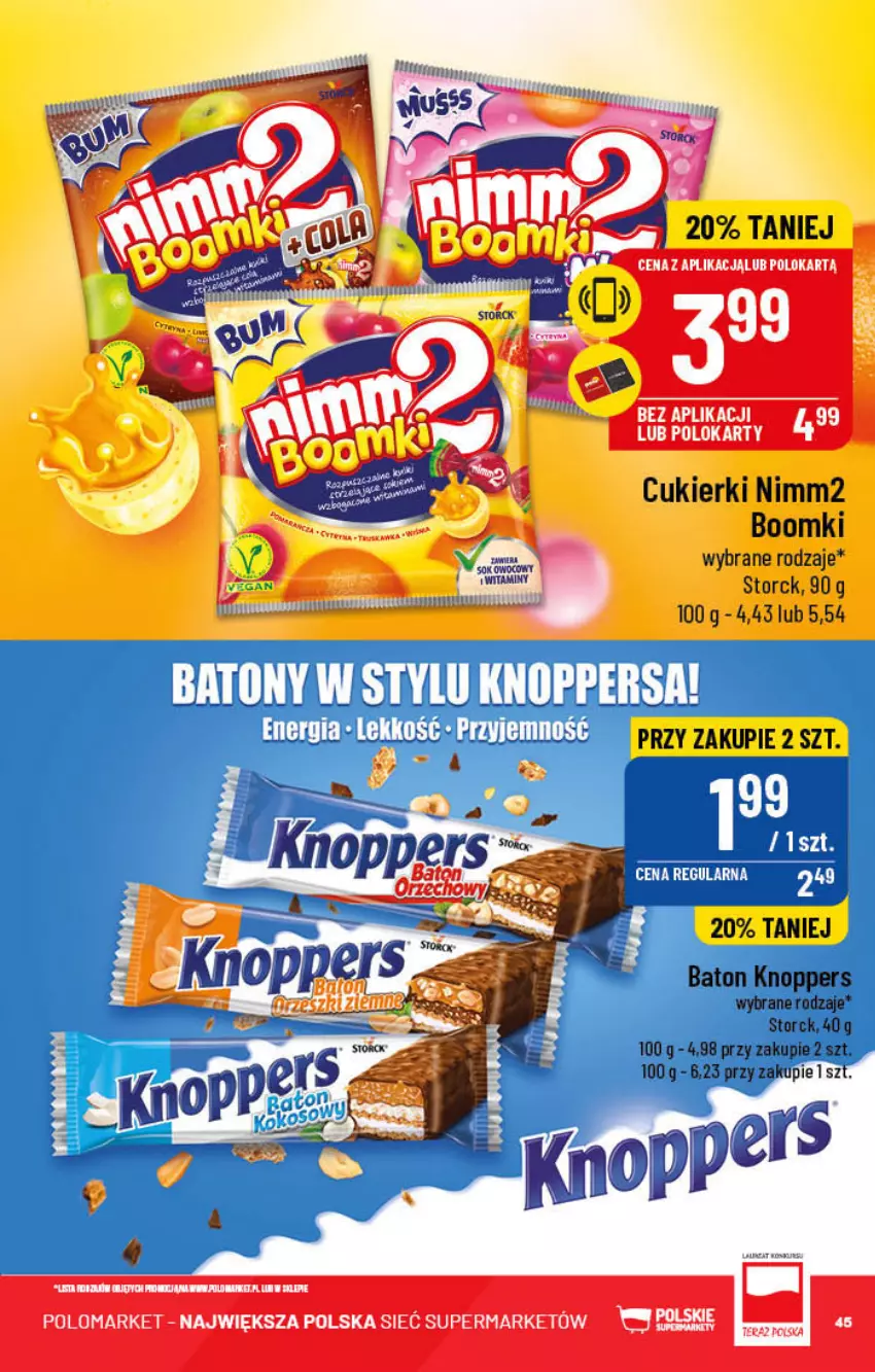 Gazetka promocyjna PoloMarket - Gazetka pomocyjna - ważna 28.12 do 31.12.2022 - strona 45 - produkty: Baton, Cukier, Cukierki, Knoppers, Nimm2