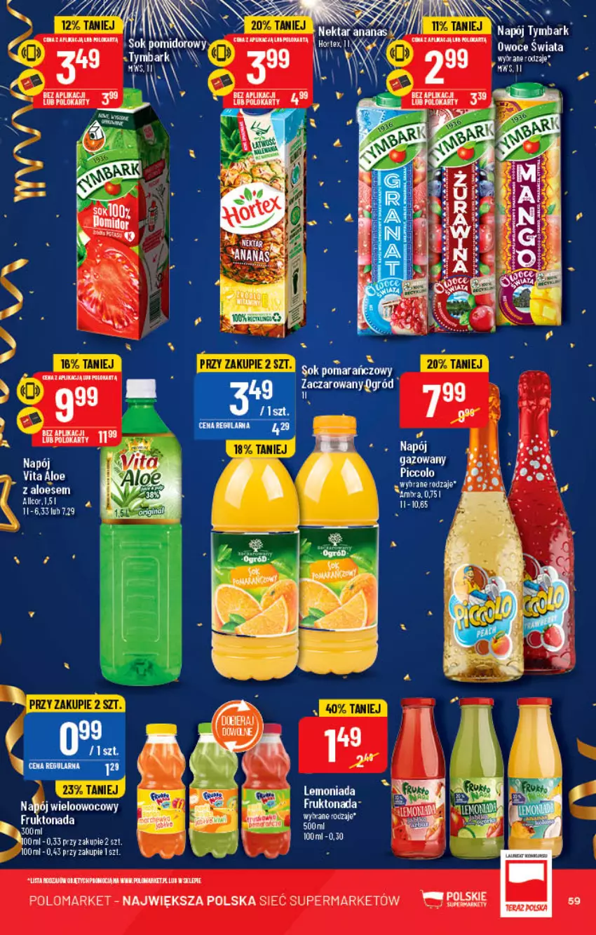 Gazetka promocyjna PoloMarket - Gazetka pomocyjna - ważna 28.12 do 31.12.2022 - strona 59 - produkty: Fa, HP, Lemoniada, Tymbark