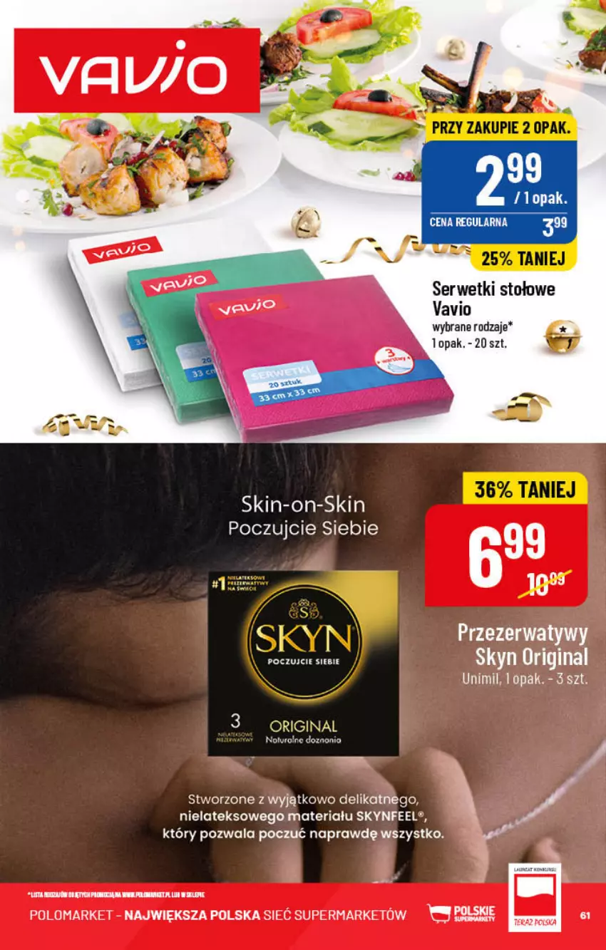 Gazetka promocyjna PoloMarket - Gazetka pomocyjna - ważna 28.12 do 31.12.2022 - strona 61 - produkty: Gin, Ser, Serwetki, Skyn, Unimil