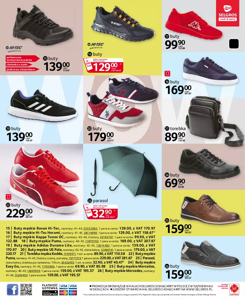 Gazetka promocyjna Selgros - Katalog Tekstylia - ważna 11.03 do 24.03.2021 - strona 15 - produkty: Adidas, Bieżnik, Buty, Hi-Tec, LG, Parasol, Puma, Sok, Torebka