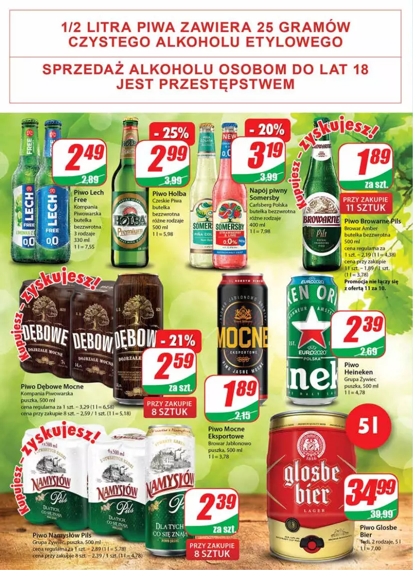 Gazetka promocyjna Dino - Gazetka - ważna 09.06 do 15.06.2021 - strona 14 - produkty: Heineken, Namysłów, Piwa, Piwo, Por, Sport