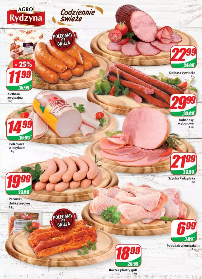 Gazetka promocyjna Dino - Gazetka - ważna 09.06 do 15.06.2021 - strona 9 - produkty: Boczek, Grill, Kabanos, Kiełbasa, Kurczak, Parówki, Podudzie z kurczaka, Polędwica, Szynka