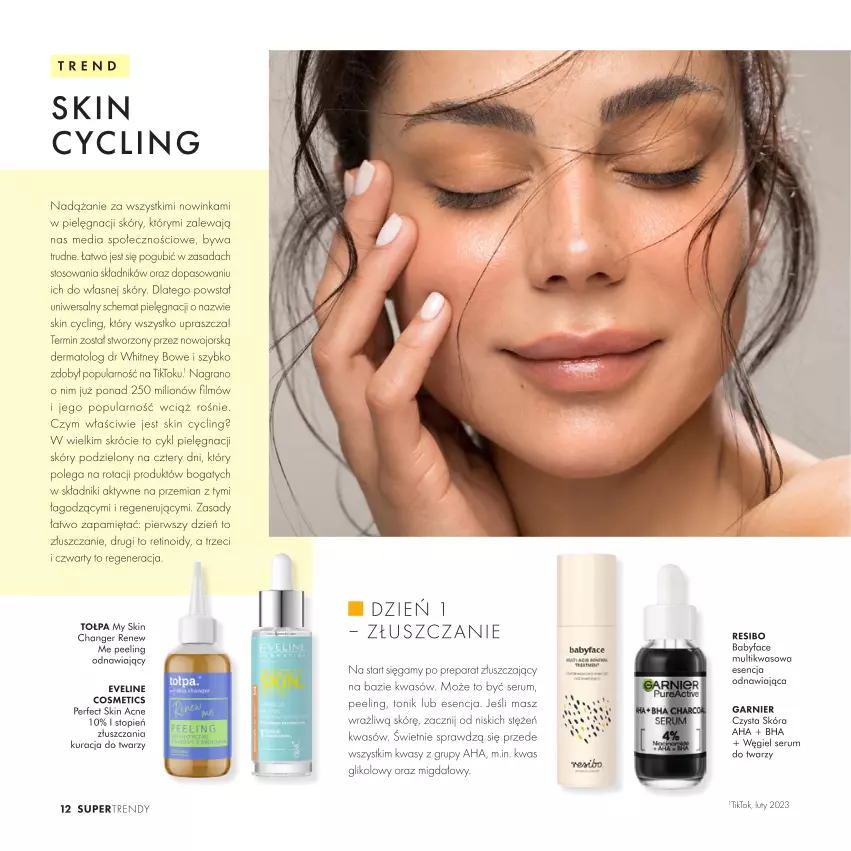 Gazetka promocyjna Super Pharm - Gazetka - ważna 20.03 do 31.08.2023 - strona 12 - produkty: Clin, Eveline, Fa, Garnier, Gra, Inka, Lion, Mięta, Peeling, Rum, Ser, Serum, Serum do twarzy, Tołpa, Tonik, Top