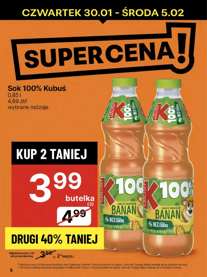 Gazetka promocyjna Delikatesy Centrum - NOWA GAZETKA Delikatesy Centrum od 30 stycznia! 30.01-5.02.2025 - ważna 30.01 do 05.02.2025 - strona 8 - produkty: Kubuś, Rum, Sok