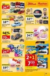 Gazetka promocyjna Auchan - Gazetka 30 Lat Hipermarket Auchan - Gazetka - ważna od 08.07 do 08.07.2026 - strona 33 - produkty: Ser, NBA, Samochód, Littlest Pet Shop, Chodzik, Samochodziki, Kawa, Kosz, Pojazd, L.O.L., Hot Wheels, Fa