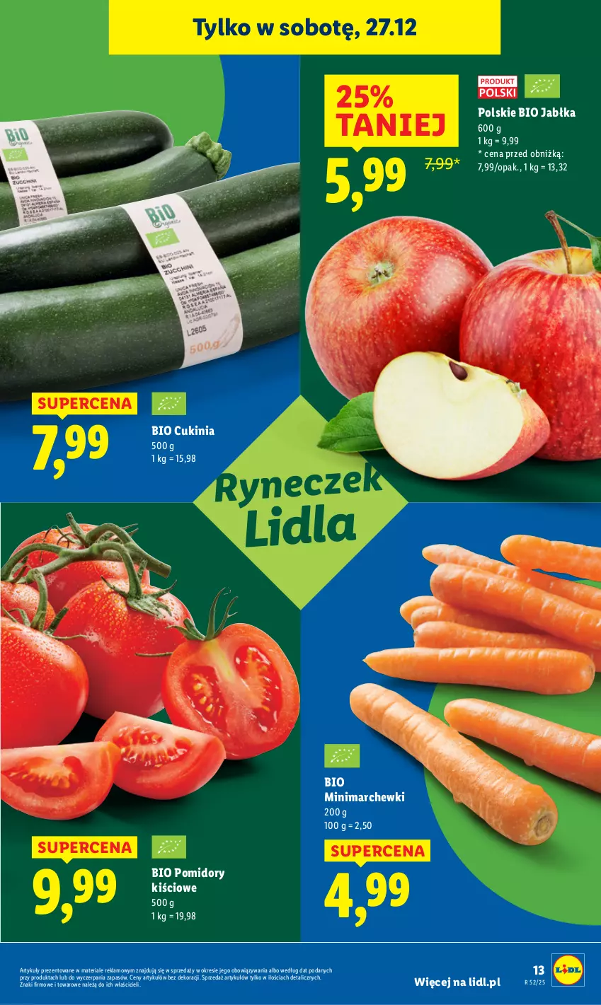 Gazetka promocyjna Lidl - GAZETKA - ważna 27.12 do 27.12.2025 - strona 13 - produkty: Jabłka, Pomidory