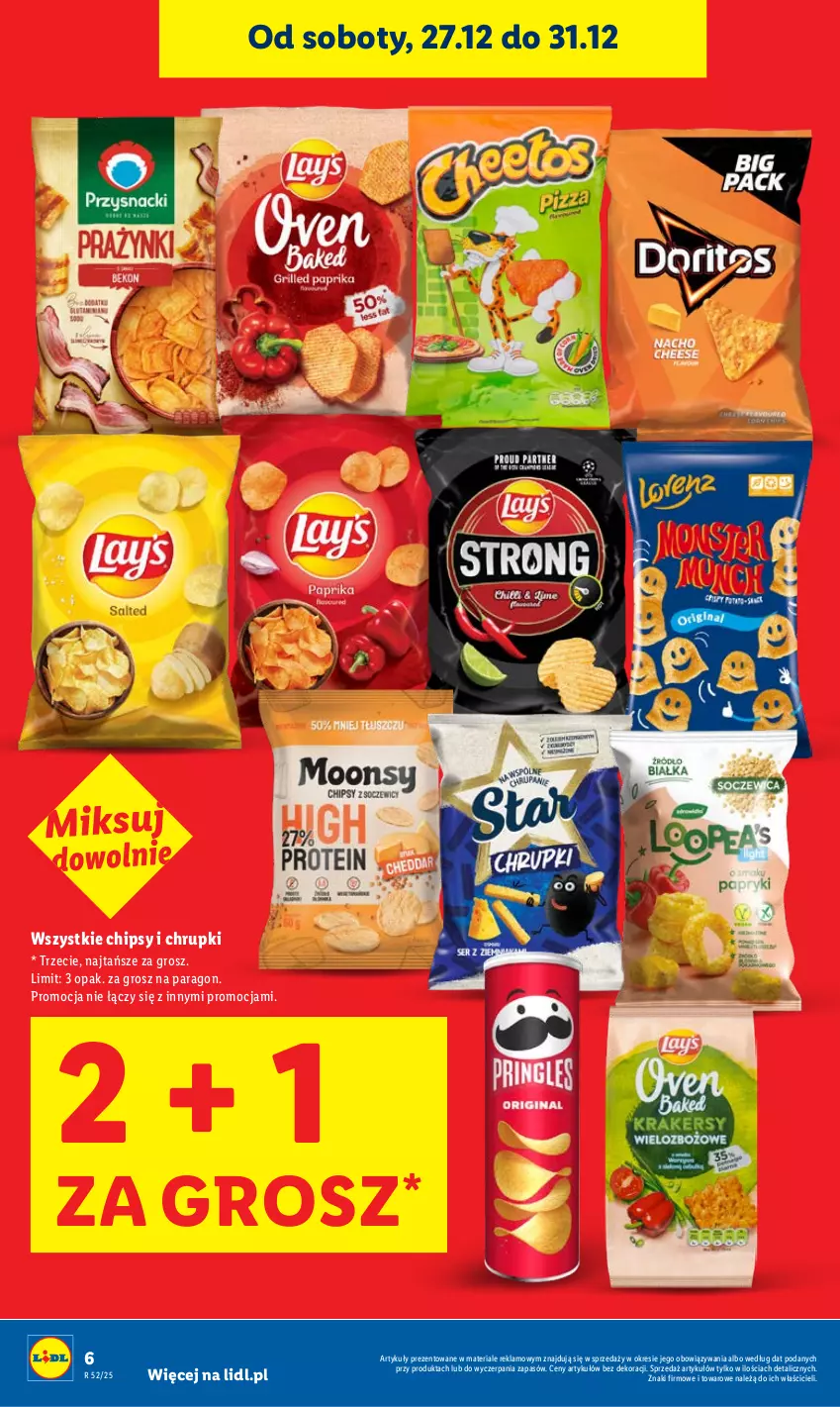 Gazetka promocyjna Lidl - GAZETKA - ważna 27.12 do 27.12.2025 - strona 6 - produkty: Chipsy, Chrupki