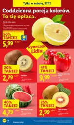 Gazetka promocyjna Lidl - GAZETKA - Gazetka - ważna od 27.12 do 27.12.2025 - strona 10 - produkty: Por, Papryka czerwona, Papryka, Kiwi, Pomelo, Arbuz