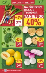 Gazetka promocyjna Aldi - Oferta weekendowa - Gazetka - ważna od 02.08 do 02.08.2025 - strona 8 - produkty: Cebula, Por, Seler korzeń, Brokuły, Melon