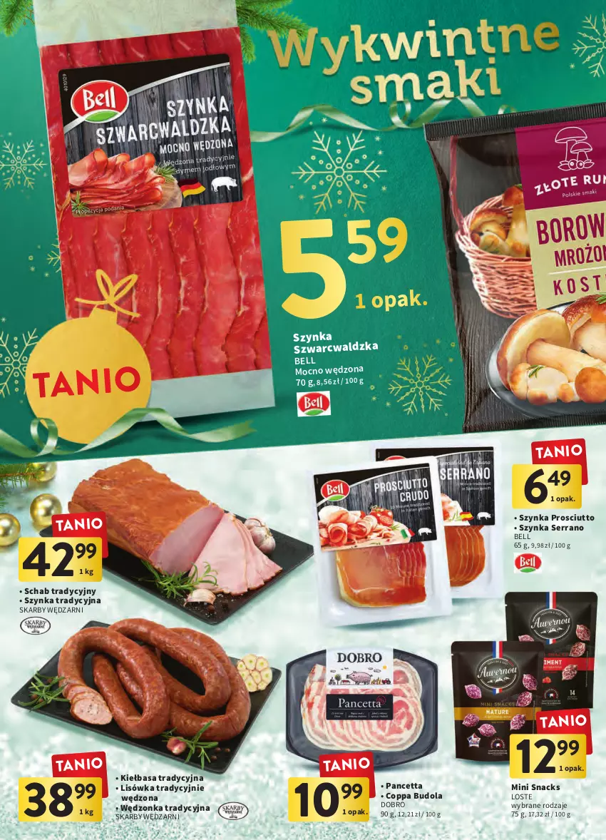 Gazetka promocyjna Intermarche - Gazetka Intermarche - ważna 20.12 do 24.12.2022 - strona 16 - produkty: Bell, Kiełbasa, Prosciutto, Ser, Szynka