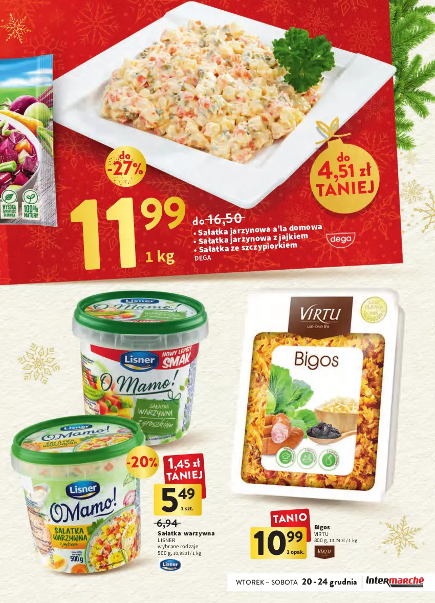 Gazetka promocyjna Intermarche - Gazetka Intermarche - ważna 20.12 do 24.12.2022 - strona 31 - produkty: Bigos, Dega, Lisner, Sałat, Sałatka, Sałatka warzywna, Virtu