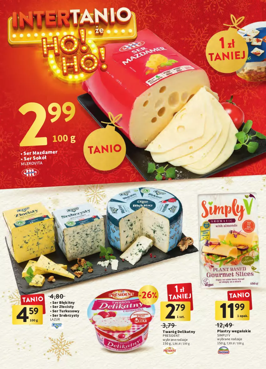 Gazetka promocyjna Intermarche - Gazetka Intermarche - ważna 20.12 do 24.12.2022 - strona 32 - produkty: Lazur, Mazdamer, Mleko, Mlekovita, Ser, Sok, Sokół, Twaróg, Twaróg delikatny