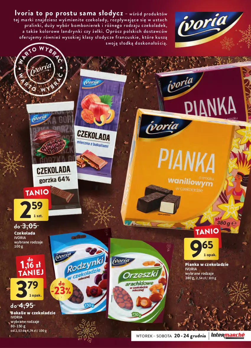 Gazetka promocyjna Intermarche - Gazetka Intermarche - ważna 20.12 do 24.12.2022 - strona 35 - produkty: Czekolada, Pianka w czekoladzie, Sok