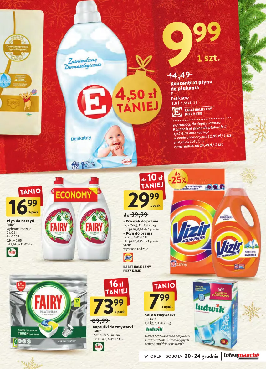 Gazetka promocyjna Intermarche - Gazetka Intermarche - ważna 20.12 do 24.12.2022 - strona 45 - produkty: Fa, Fairy, Ludwik, Płyn do prania, Proszek do prania, Sól, Vizir, Zmywarki