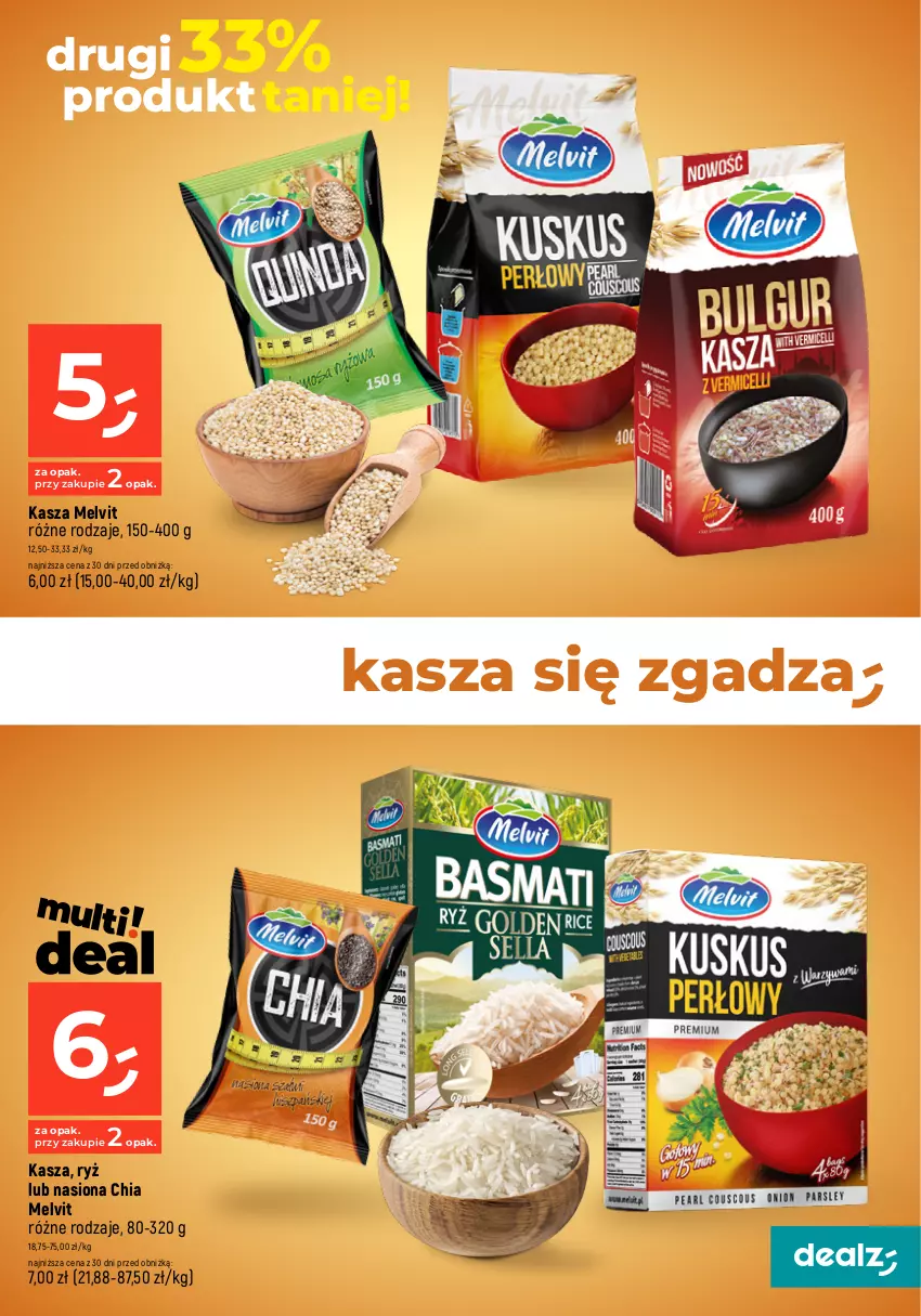 Gazetka promocyjna Dealz - MAKE A DEALZ - ważna 15.02 do 21.02.2024 - strona 13 - produkty: Chia, Kasza, Melvit, Płatki owsiane, Ryż