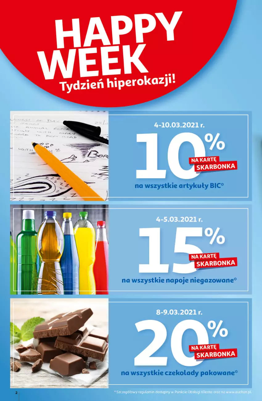 Gazetka promocyjna Auchan - Pięknego Dnia Kobiet Hipermarkety - ważna 04.03 do 10.03.2021 - strona 2 - produkty: BIC, Napoje