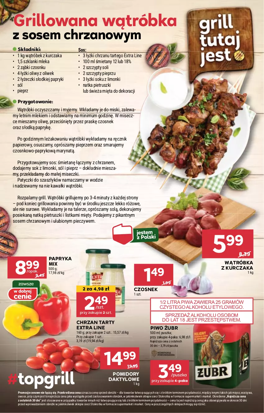 Gazetka promocyjna Stokrotka - Supermarket - ważna 23.05 do 28.05.2024 - strona 12 - produkty: Chrzan, Czosnek, Gra, Grill, Kawa, Kurczak, Lanki, Mięso, Mięta, Natka pietruszki, Nuty, Owoce, Papier, Papryka, Piec, Pieprz, Piwa, Piwo, Pomidory, Ręcznik, Sok, Sól, Sos, Talerz, Warzywa