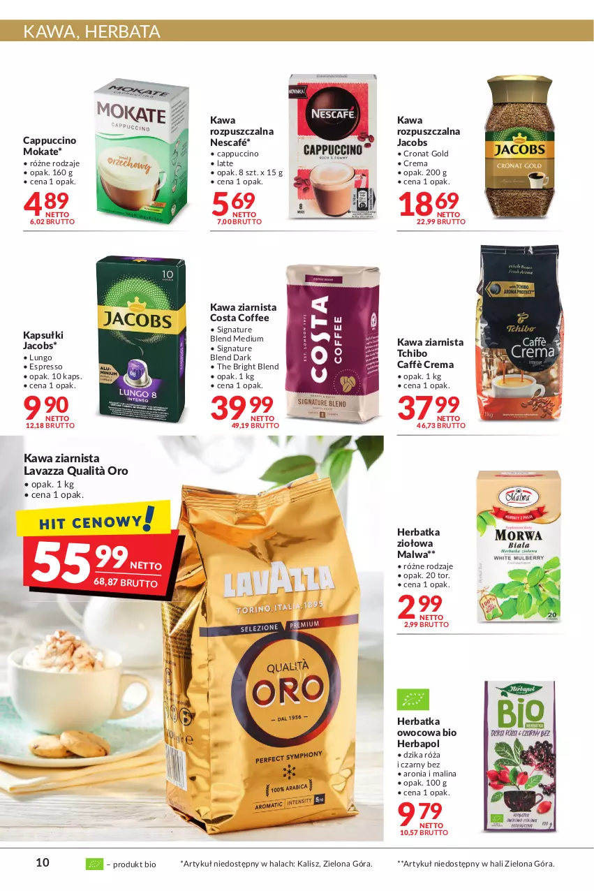 Gazetka promocyjna Makro - [Oferta promocyjna] Artykuły spożywcze i przemysłowe - ważna 04.05 do 16.05.2022 - strona 10 - produkty: Aronia, Cappuccino, Dzika róża, Herbapol, Herbata, Jacobs, Kawa, Kawa rozpuszczalna, Kawa ziarnista, Lavazza, Nescafé, Róża, Tchibo