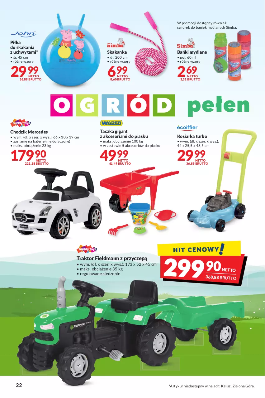 Gazetka promocyjna Makro - [Oferta promocyjna] Artykuły spożywcze i przemysłowe - ważna 04.05 do 16.05.2022 - strona 22 - produkty: Chodzik, Kosiarka, Silan, Sznurek, Traktor