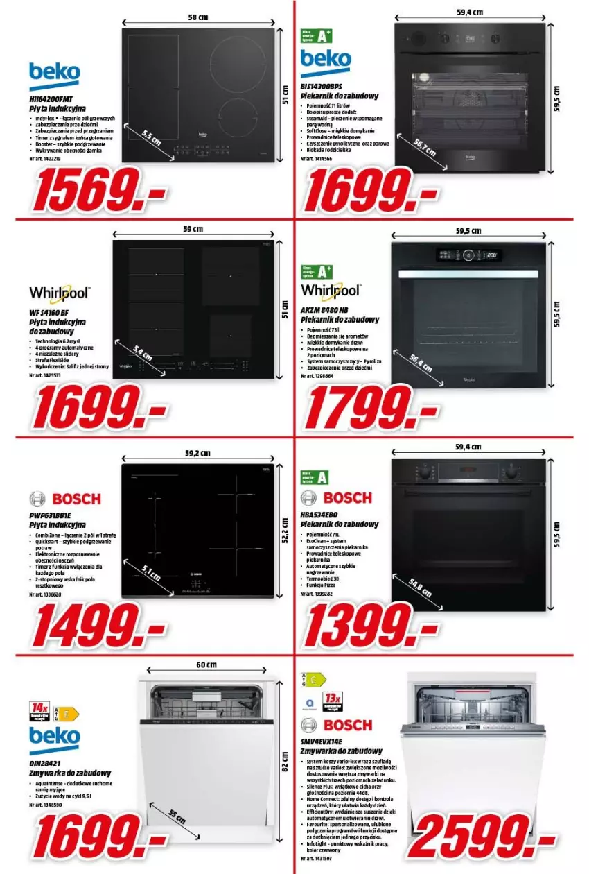 Gazetka promocyjna Media Markt - Gazetka Media Markt - ważna 07.12 do 13.12.2021 - strona 5 - produkty: Beko, Drzwi, Fa, Gra, Kosz, Piec, Piekarnik, Piekarnik do zabudowy, Pizza, Płyta, Płyta indukcyjna, Por, Teleskop, Top, Warka, Whirlpool, Zmywarka, Zmywarka do zabudowy, Zmywarki