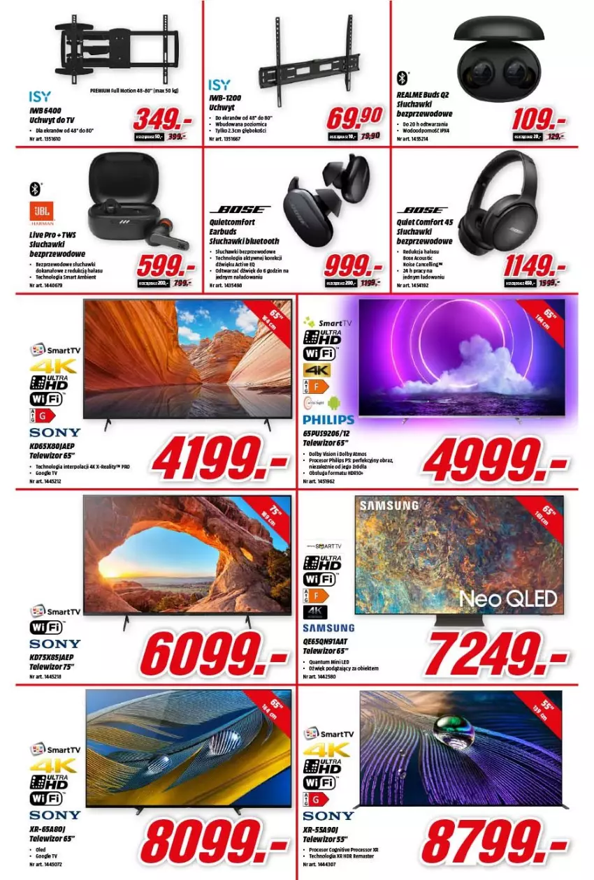 Gazetka promocyjna Media Markt - Gazetka Media Markt - ważna 07.12 do 13.12.2021 - strona 9 - produkty: AEG, Fa, Obraz, Philips, Procesor, Samsung, Słuchawki, Słuchawki bezprzewodowe, Słuchawki bluetooth, Telewizor