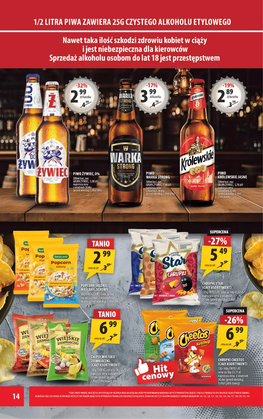 Gazetka promocyjna Arhelan - Gazetka - ważna 16.01 do 25.01.2026 - strona 14 - produkty: Fa, Królewski, Piwa, Piwo, Rum, Ser, Warka