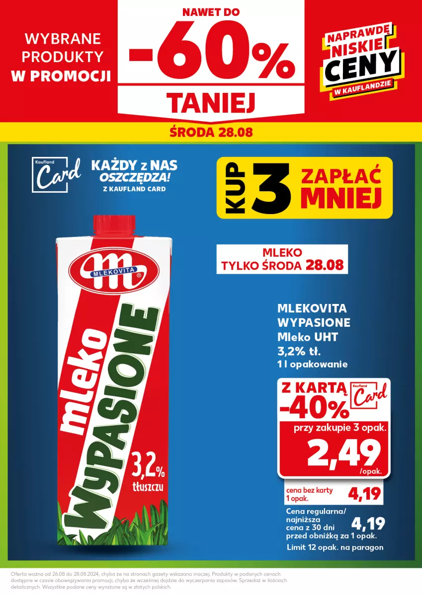 Gazetka promocyjna Kaufland - Kaufland - ważna 26.08 do 28.08.2024 - strona 3 - produkty: Mleko, Mlekovita