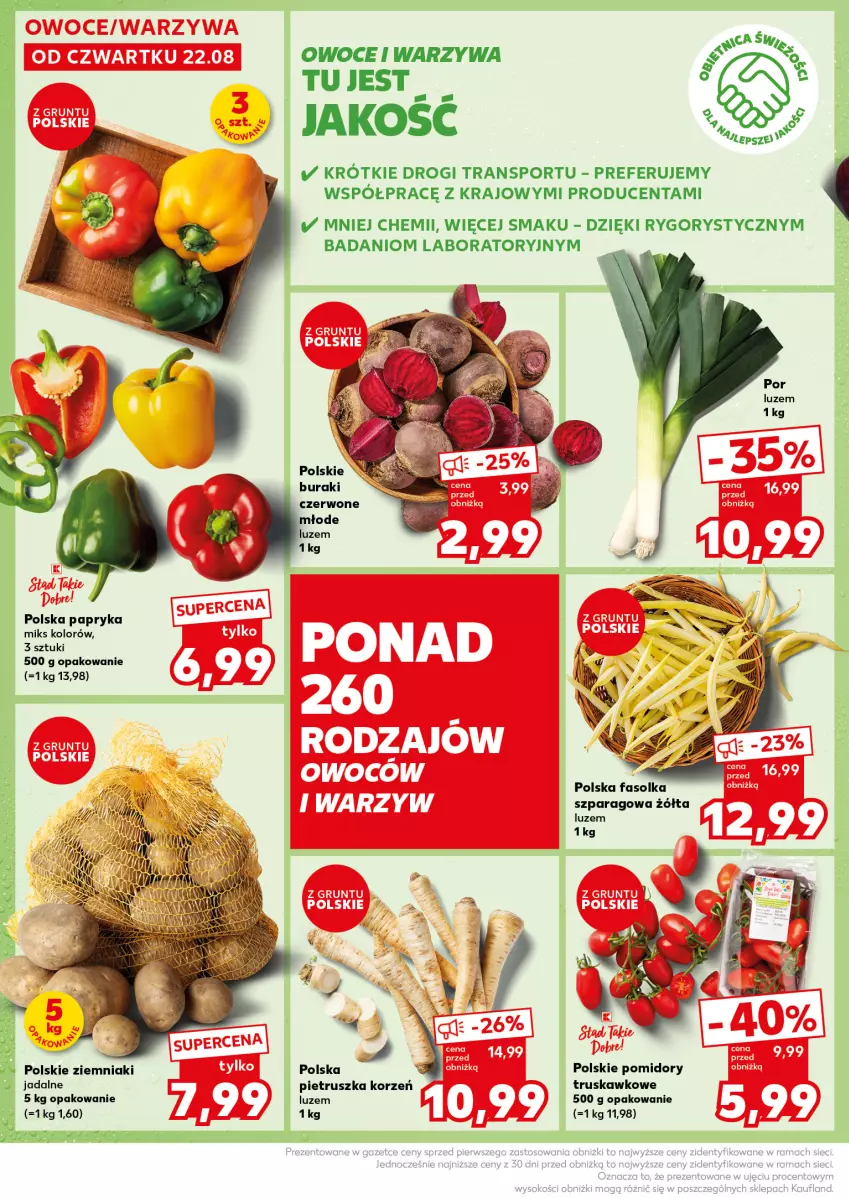 Gazetka promocyjna Kaufland - Kaufland - ważna 26.08 do 28.08.2024 - strona 6 - produkty: Buraki, Danio, Fa, Owoce, Papryka, Pietruszka, Pomidory, Por, Sport, Tran, Warzywa, Ziemniaki