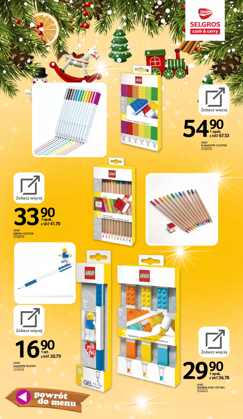 Gazetka promocyjna Selgros - E-katalog zabawki - ważna 10.11 do 24.12.2021 - strona 27 - produkty: Długopis, Flamastry, LEGO