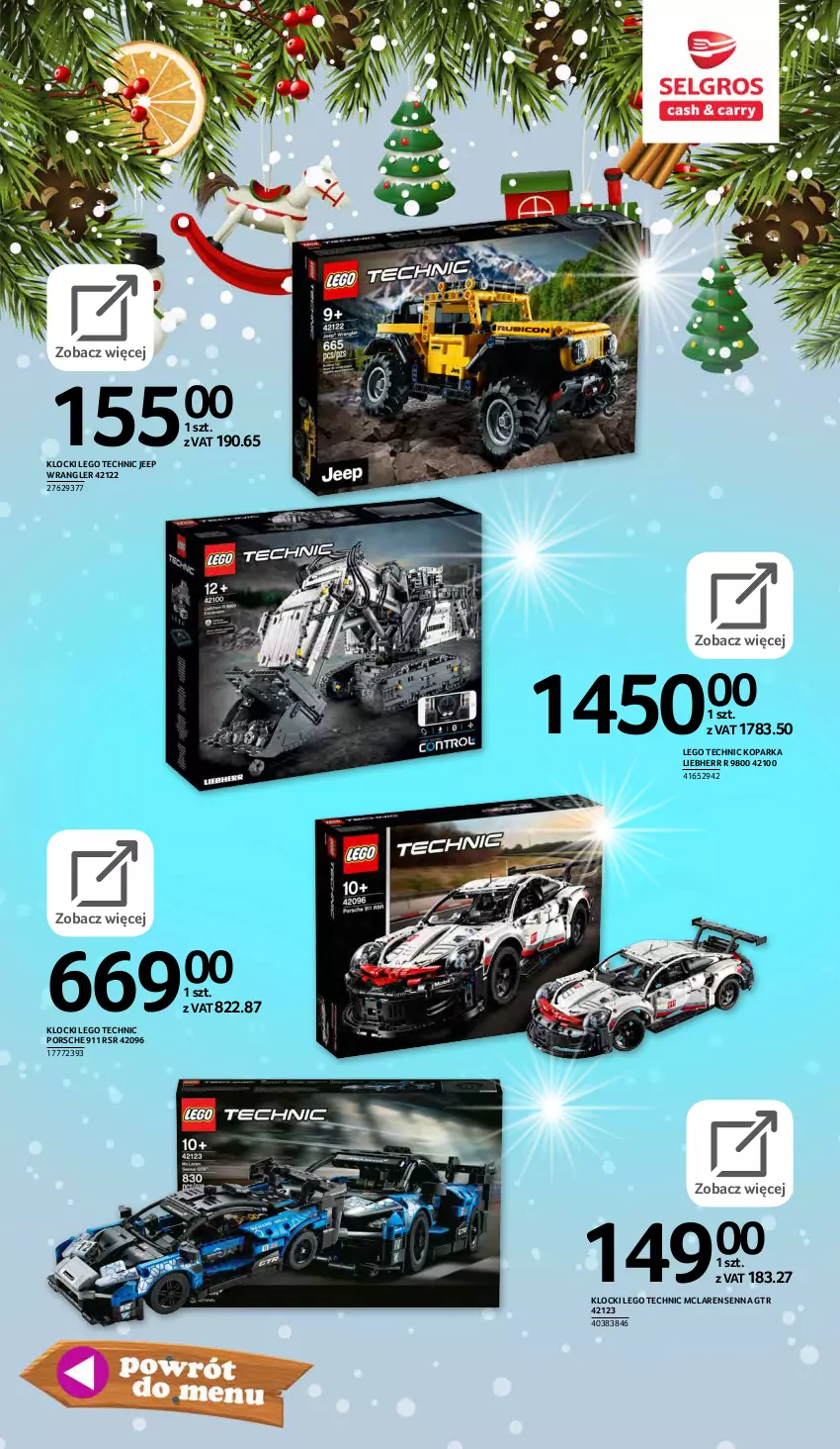 Gazetka promocyjna Selgros - E-katalog zabawki - ważna 10.11 do 24.12.2021 - strona 5 - produkty: Klocki, LEGO, LEGO Technic, Parka, Por