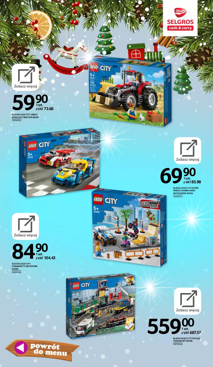 Gazetka promocyjna Selgros - E-katalog zabawki - ważna 10.11 do 24.12.2021 - strona 8 - produkty: Klocki, LEGO, LEGO City, Pociąg, Traktor