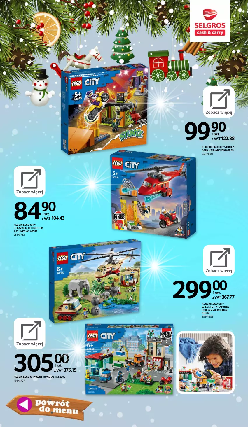 Gazetka promocyjna Selgros - E-katalog zabawki - ważna 10.11 do 24.12.2021 - strona 9 - produkty: Helikopter, Kask, Klocki, LEGO, LEGO City, Rum