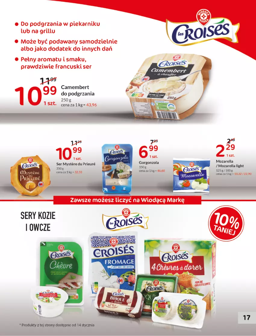 Gazetka promocyjna E Leclerc - ważna 11.01 do 22.01.2022 - strona 17 - produkty: Camembert, Gorgonzola, Grill, Piekarnik, Ser