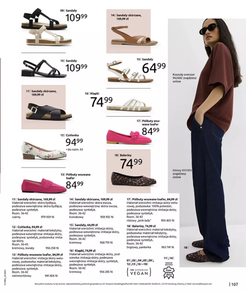Gazetka promocyjna Bonprix - MODNY LUZ - ważna 15.07 do 25.08.2025 - strona 109 - produkty: Buty, Fa, Klapki, LG, Sandał, Ser
