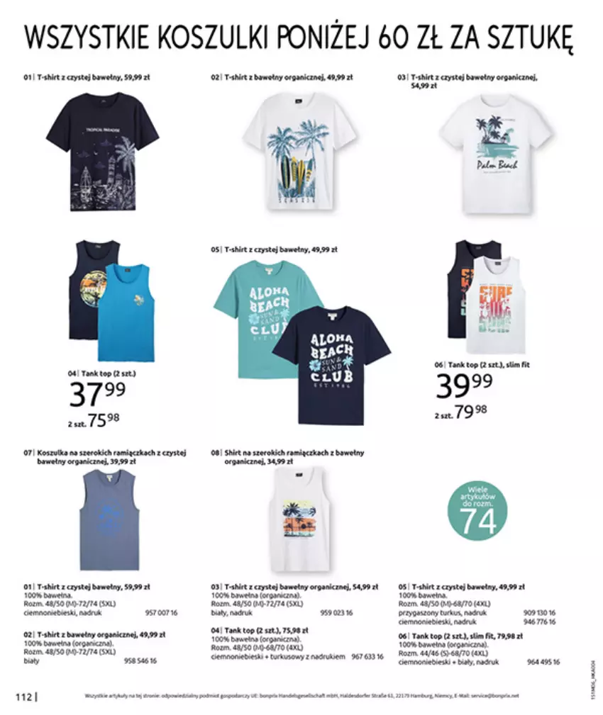 Gazetka promocyjna Bonprix - MODNY LUZ - ważna 15.07 do 25.08.2025 - strona 114 - produkty: Fa, Kosz, Por, T-shirt, Top