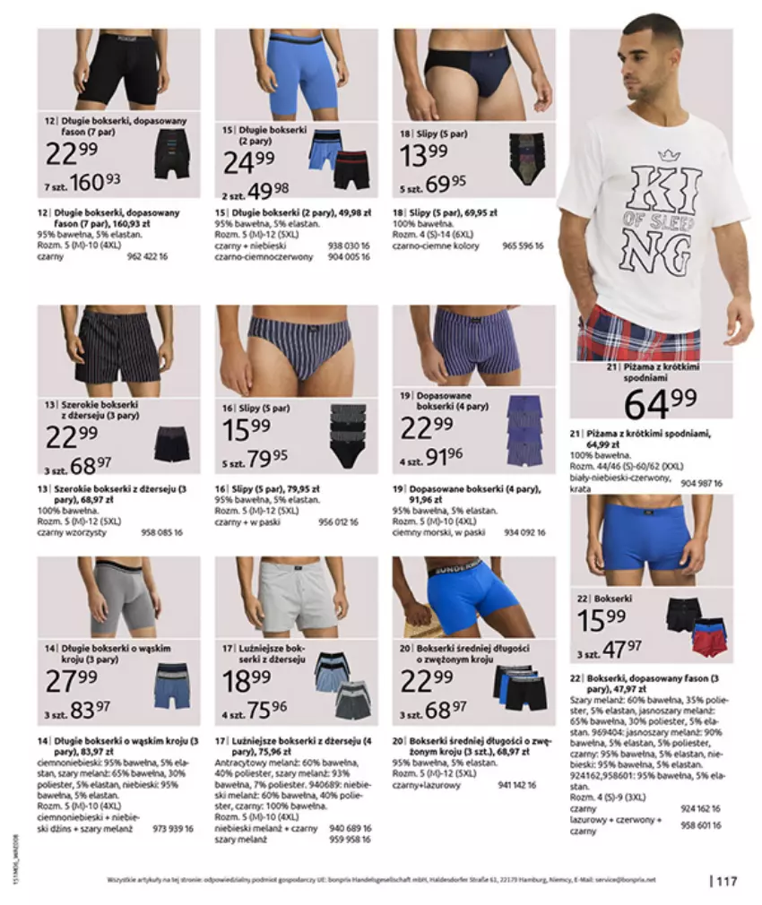 Gazetka promocyjna Bonprix - MODNY LUZ - ważna 15.07 do 25.08.2025 - strona 119 - produkty: Bokserki, Brit, Fa, Piżama, Por, Ser, Slipy, Top, Wełna