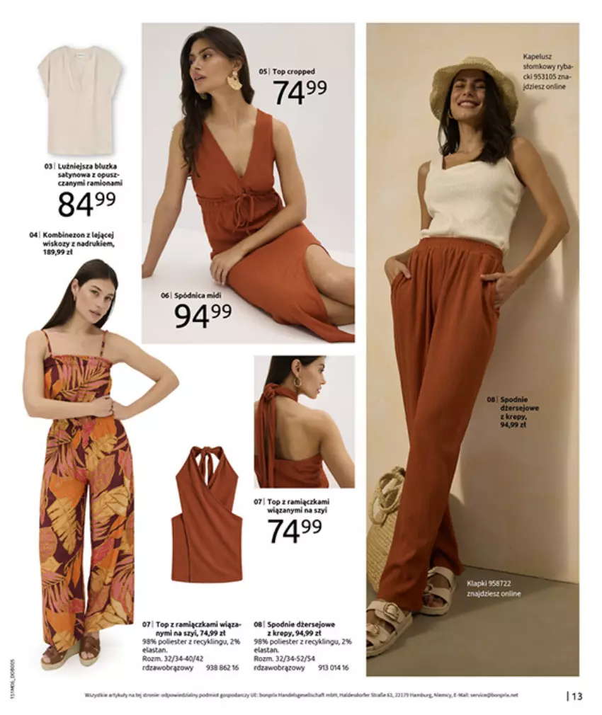 Gazetka promocyjna Bonprix - MODNY LUZ - ważna 15.07 do 25.08.2025 - strona 15 - produkty: Fa, HP, Spodnie, Top