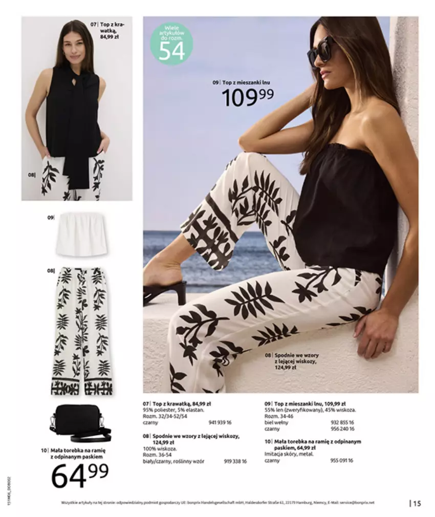 Gazetka promocyjna Bonprix - MODNY LUZ - ważna 15.07 do 25.08.2025 - strona 17 - produkty: Gra, Spodnie, Torebka