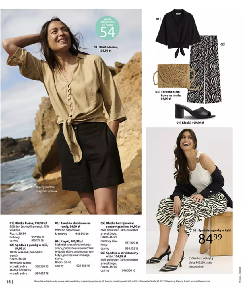 Gazetka promocyjna Bonprix - MODNY LUZ - ważna 15.07 do 25.08.2025 - strona 18 - produkty: Klapki, Orka, Pur, Spodnie, Tera, Torebka