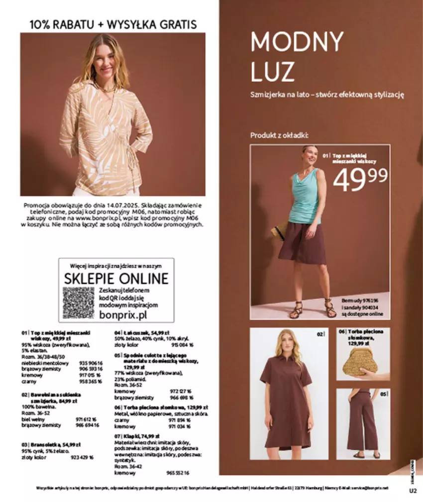 Gazetka promocyjna Bonprix - MODNY LUZ - ważna 15.07 do 25.08.2025 - strona 2 - produkty: Acer, Cynk, Gra, Gry, LEGO, Miarka, Piec, Sukienka, Telefon, Top, Torba