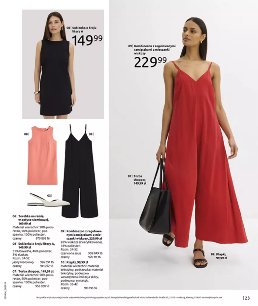 Gazetka promocyjna Bonprix - MODNY LUZ - ważna 15.07 do 25.08.2025 - strona 25 - produkty: Fa, Klapki, Por, Sukienka, Torebka, Wełna