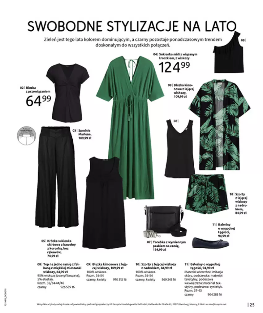 Gazetka promocyjna Bonprix - MODNY LUZ - ważna 15.07 do 25.08.2025 - strona 27 - produkty: Baleriny, Fa, Sukienka, Top, Torebka, Wiko