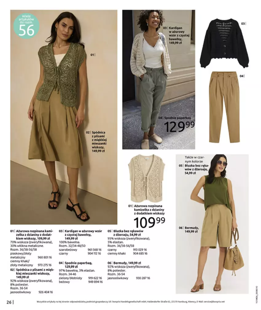 Gazetka promocyjna Bonprix - MODNY LUZ - ważna 15.07 do 25.08.2025 - strona 28 - produkty: Noż, Por, Spodnie