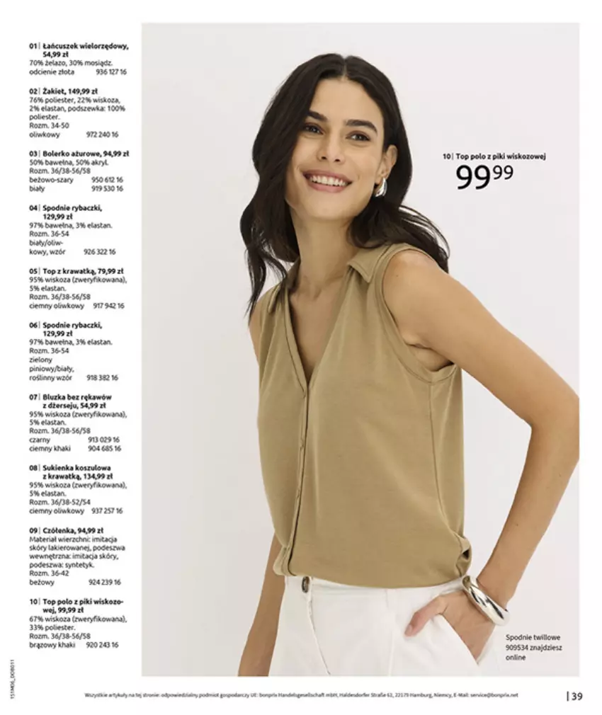 Gazetka promocyjna Bonprix - MODNY LUZ - ważna 15.07 do 25.08.2025 - strona 41 - produkty: AEG, Bolerko, Fa, Koc, Pur, Ryba, Spodnie, Top