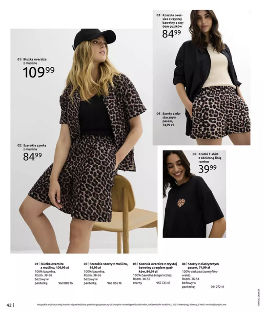 Gazetka promocyjna Bonprix - MODNY LUZ - ważna 15.07 do 25.08.2025 - strona 44 - produkty: Biurka, Fa, Kuweta, Maliny, Szorty, T-shirt