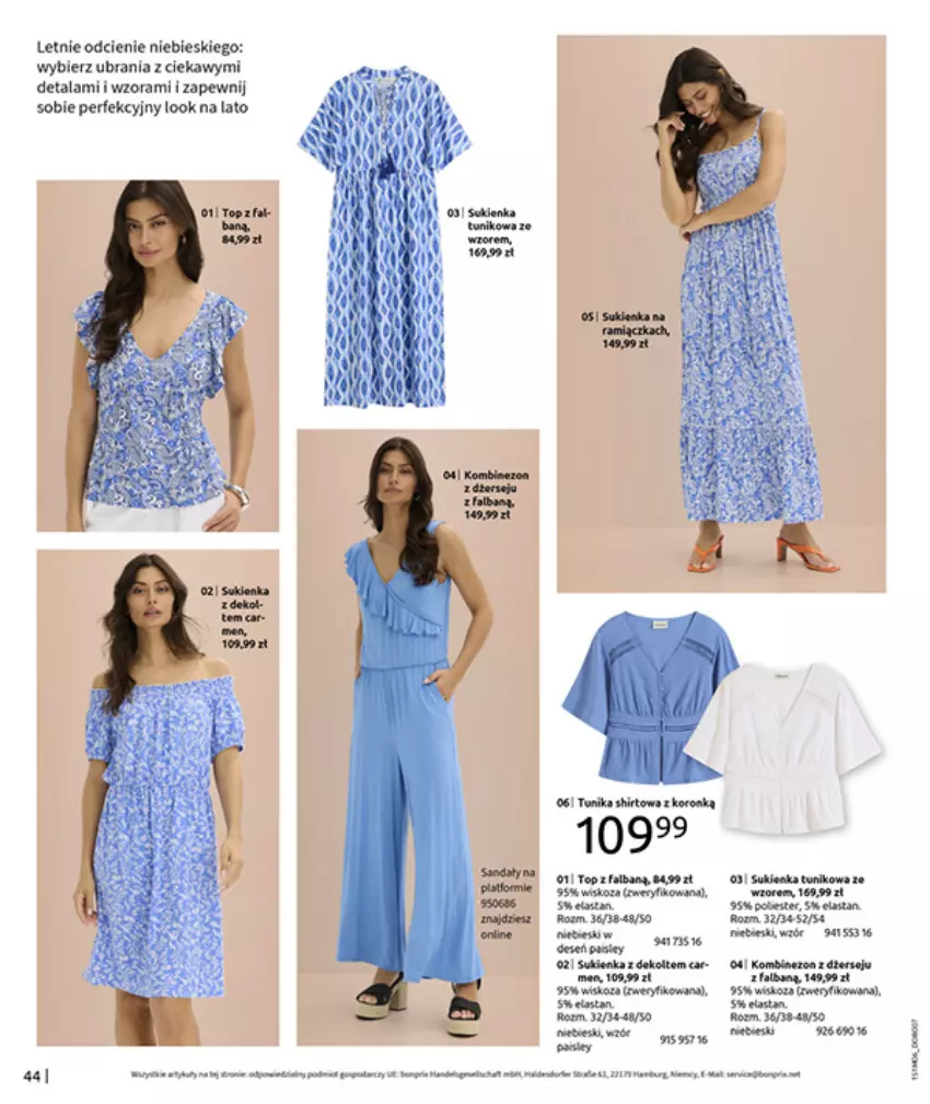 Gazetka promocyjna Bonprix - MODNY LUZ - ważna 15.07 do 25.08.2025 - strona 46 - produkty: Fa, Feta, Koc, Por, Sukienka, Top, Ubrania